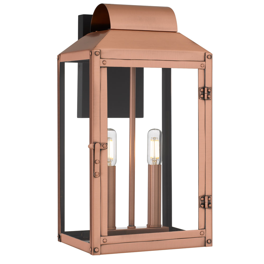 Quoizel - Two Light Outdoor Wall Lantern - Beryn - Aged Copper- Union Lighting Luminaires Decor