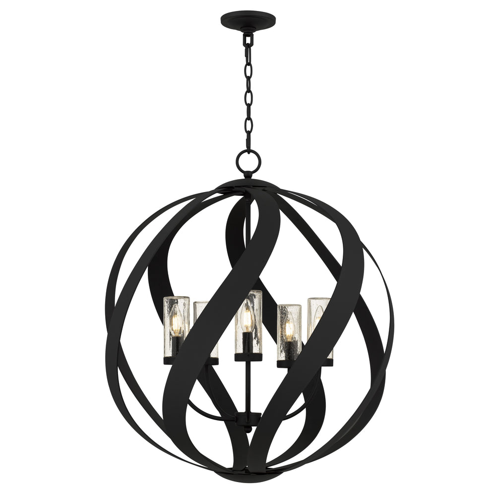 Quoizel - Five Light Pendant - Blacksmith - Earth Black- Union Lighting Luminaires Decor
