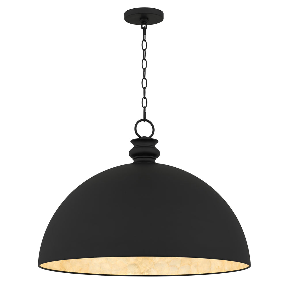 Quoizel - One Light Pendant - Braylon - Matte Black- Union Lighting Luminaires Decor