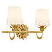 Quoizel - Two Light Vanity - Dorothea - Gold Leaf- Union Lighting Luminaires Decor