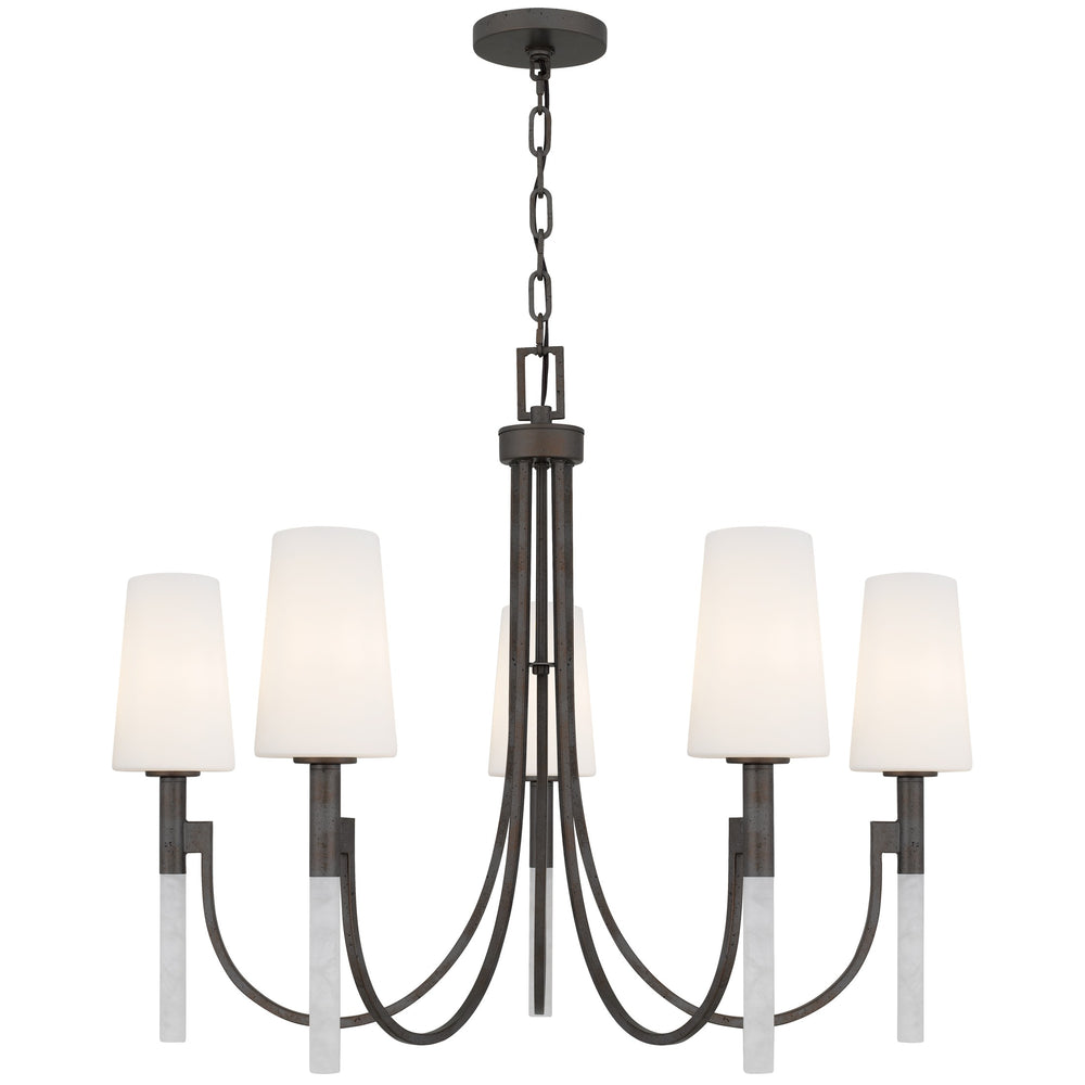 Quoizel - Five Light Chandelier - Eloura - Iron Gate- Union Lighting Luminaires Decor