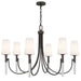 Quoizel - Six Light Chandelier - Eloura - Iron Gate- Union Lighting Luminaires Decor