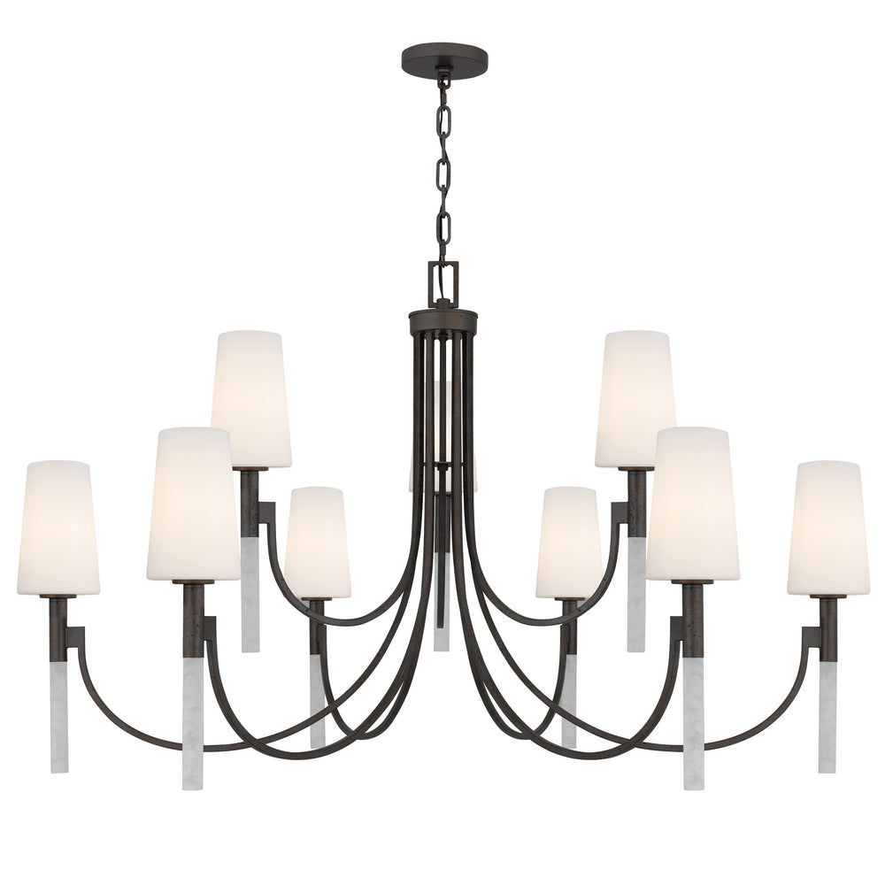 Quoizel - Nine Light Chandelier - Eloura - Iron Gate- Union Lighting Luminaires Decor