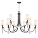 Quoizel - Nine Light Chandelier - Eloura - Iron Gate- Union Lighting Luminaires Decor
