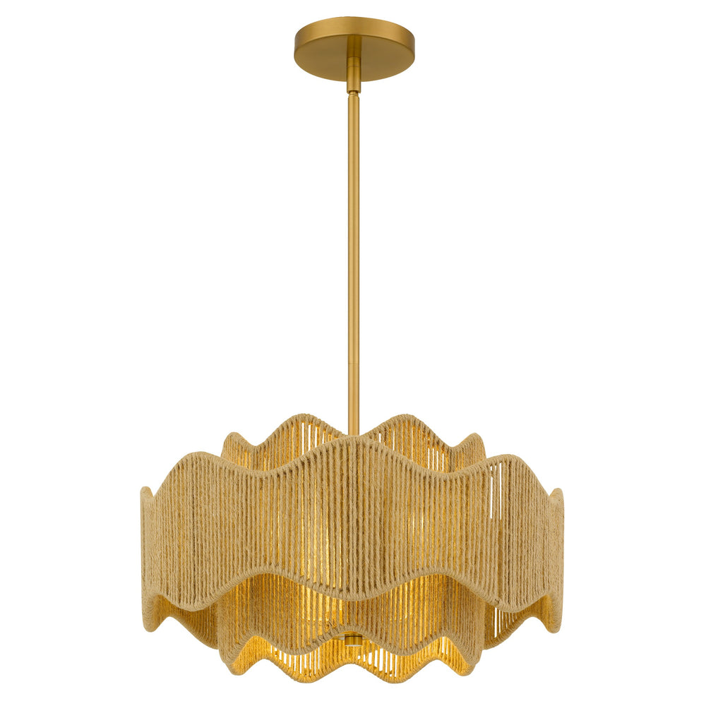 Quoizel - Three Light Pendant - Evander - Brushed Gold- Union Lighting Luminaires Decor