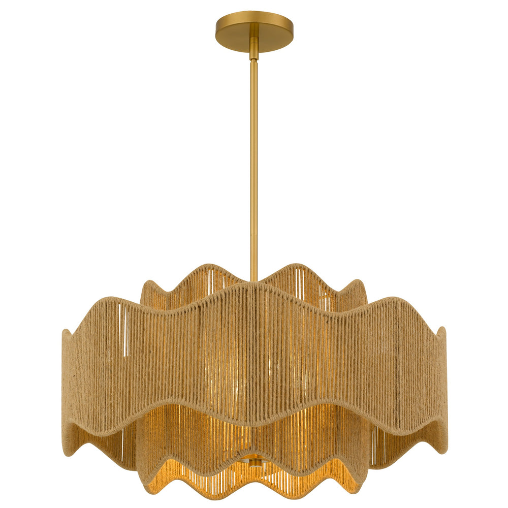 Quoizel - Four Light Pendant - Evander - Brushed Gold- Union Lighting Luminaires Decor