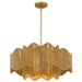 Quoizel - Four Light Pendant - Evander - Brushed Gold- Union Lighting Luminaires Decor