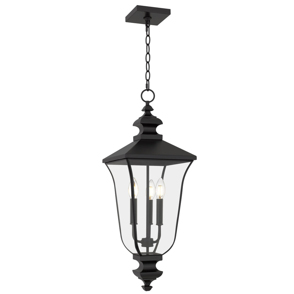 Quoizel - Three Light Outdoor Hanging Lantern - Farley - Matte Black- Union Lighting Luminaires Decor