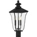 Quoizel - Three Light Outdoor Post Lantern - Farley - Matte Black- Union Lighting Luminaires Decor