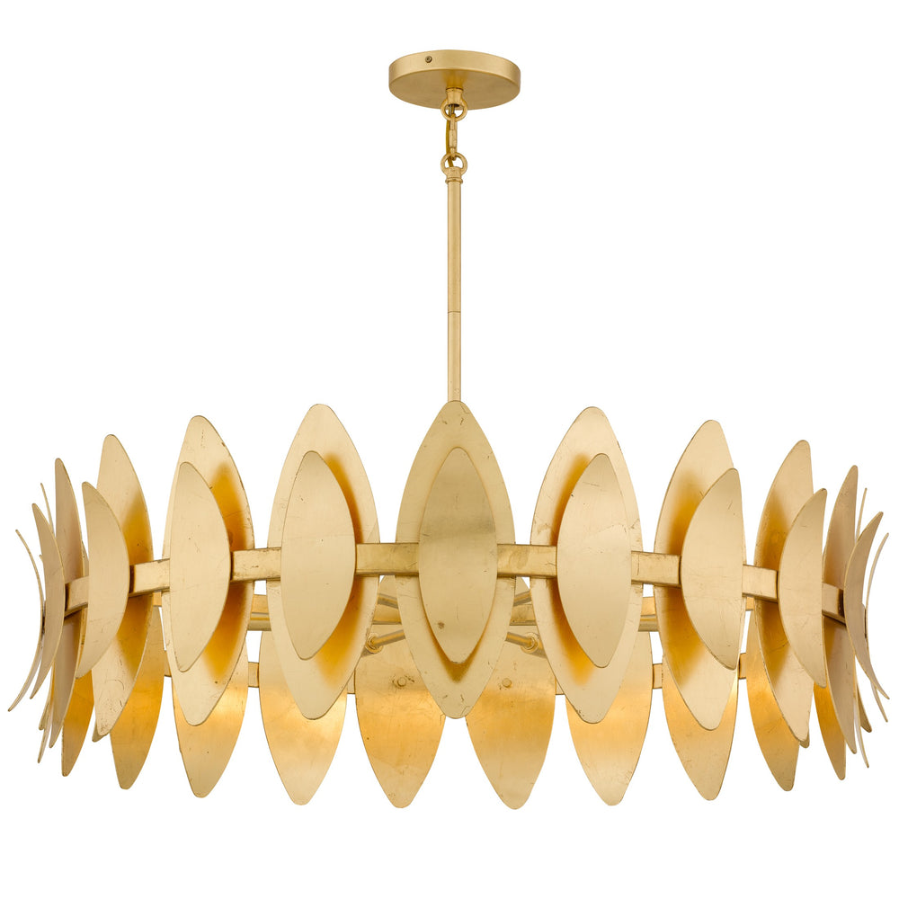 Quoizel - Six Light Pendant - Hayley - Gold Leaf- Union Lighting Luminaires Decor