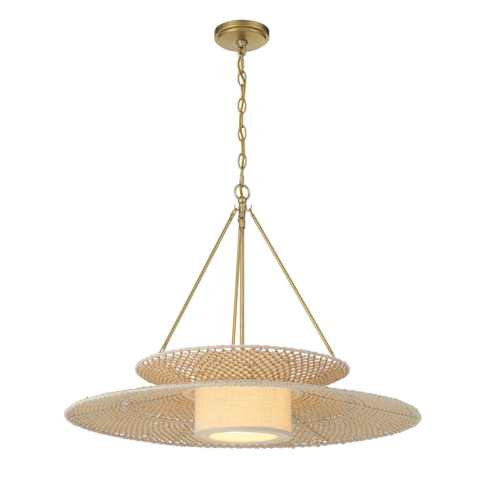 Crystorama - One Light Chandelier - Juniper - Soft Gold- Union Lighting Luminaires Decor