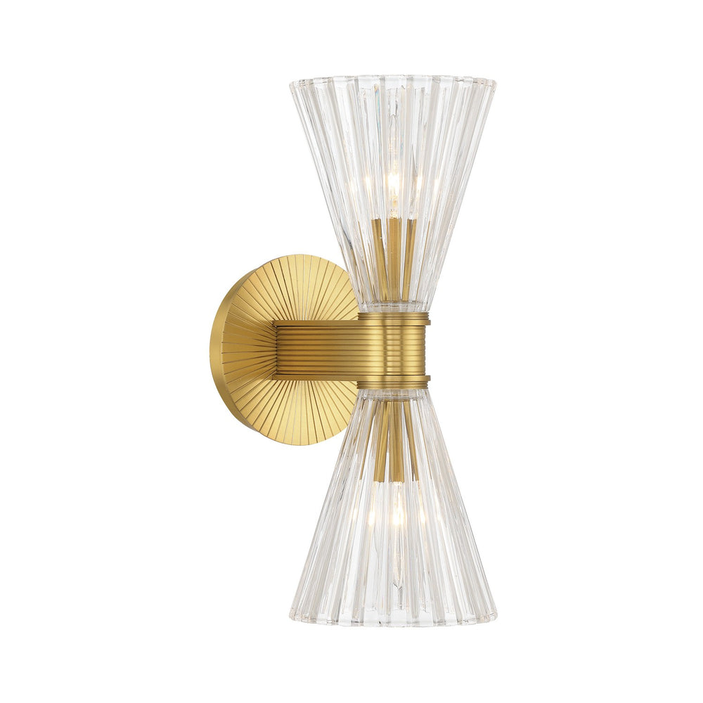 Crystorama - Two Light Wall Sconce - Lotus - Luxe Gold- Union Lighting Luminaires Decor