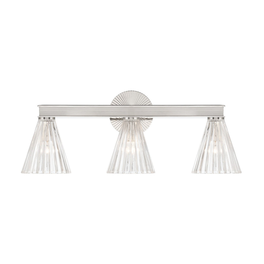 Crystorama - Three Light Bath - Lotus - Polished Nickel- Union Lighting Luminaires Decor