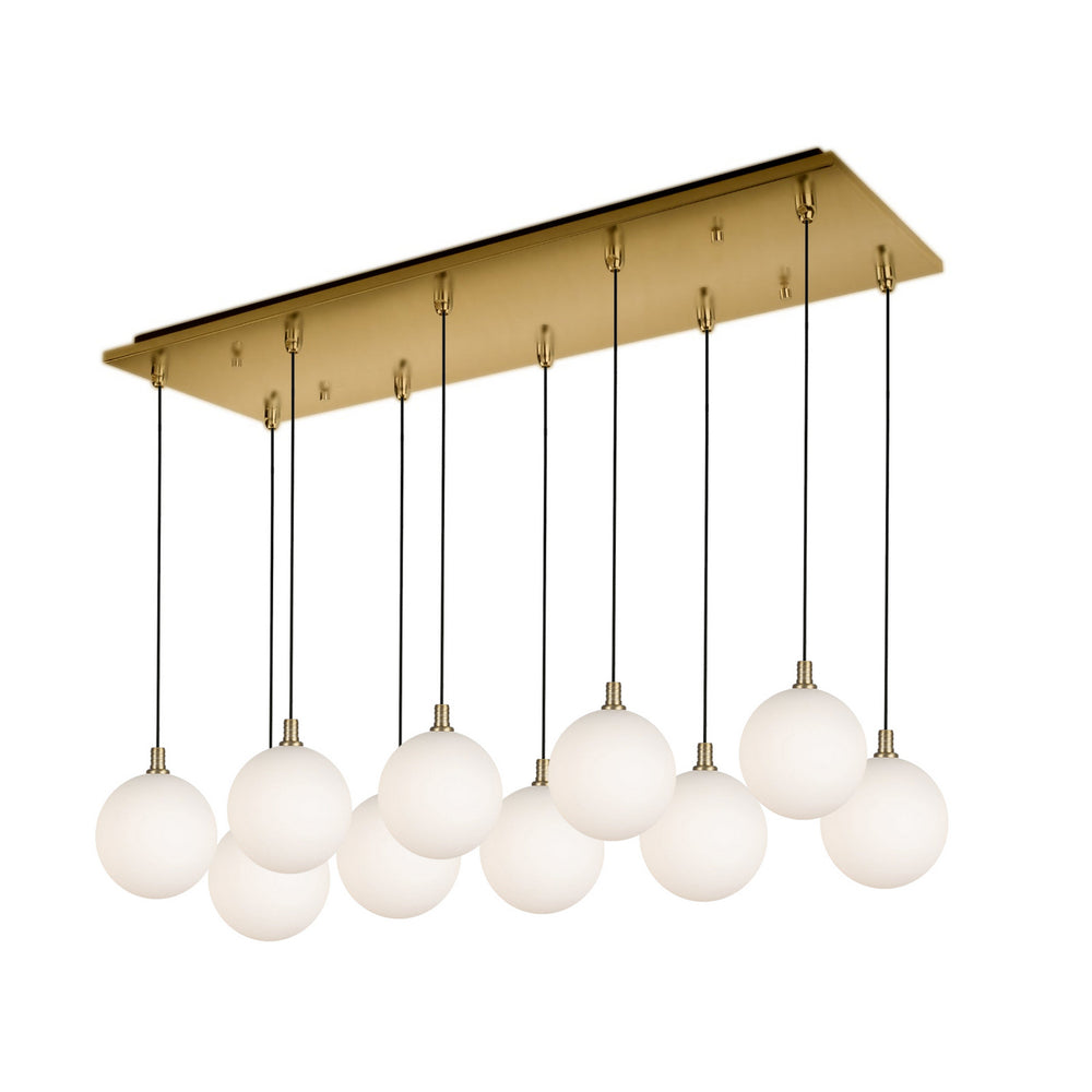 Kuzco Canada - LED Pendant - Bolla - Brushed Gold/Opal Glass- Union Lighting Luminaires Decor