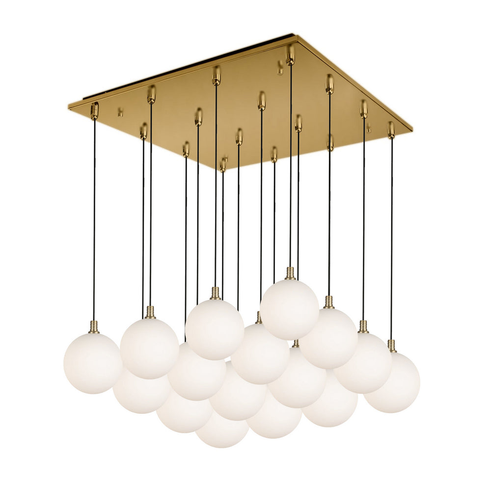 Kuzco Canada - LED Pendant - Bolla - Brushed Gold/Opal Glass- Union Lighting Luminaires Decor