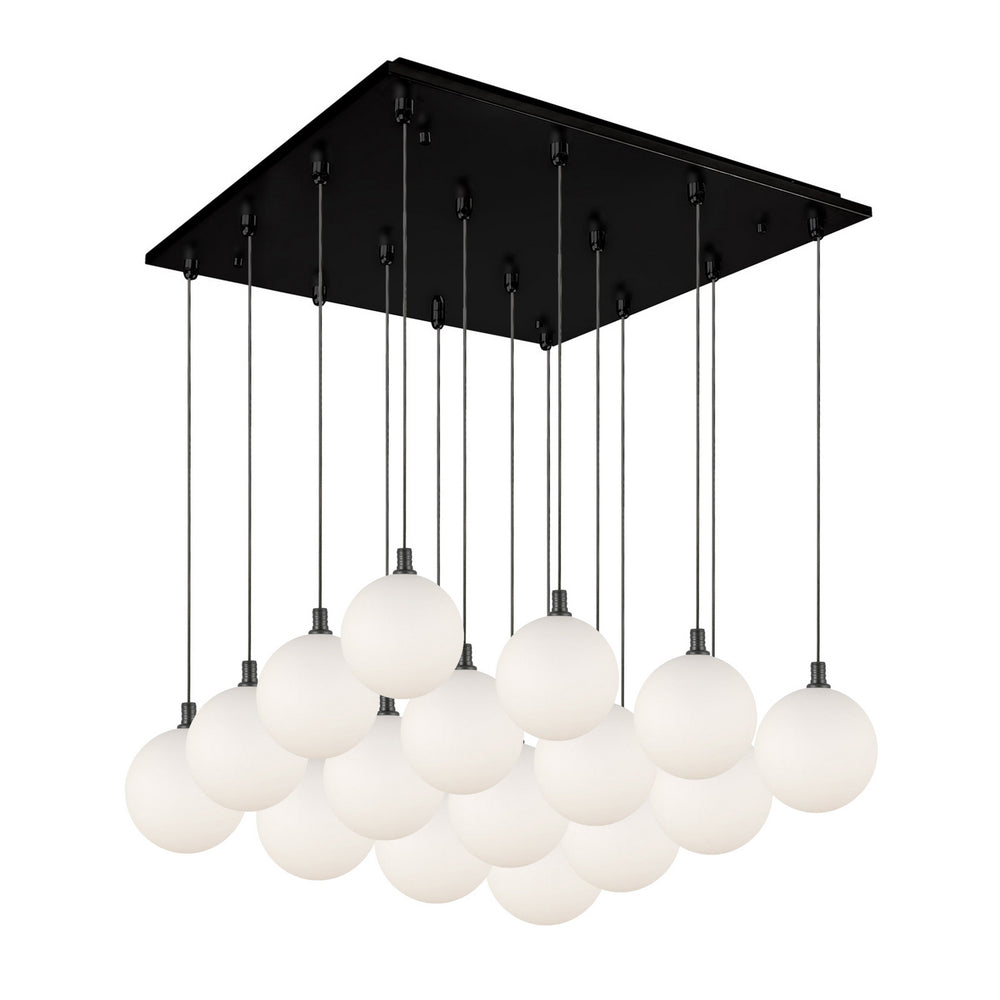 Kuzco Canada - LED Pendant - Bolla - Black/Opal Glass- Union Lighting Luminaires Decor