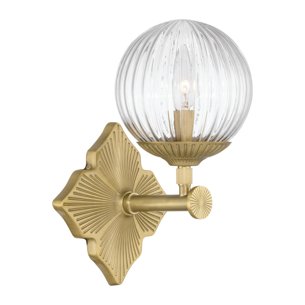 Crystorama - One Light Wall Sconce - Orly - Aged Brass- Union Lighting Luminaires Decor