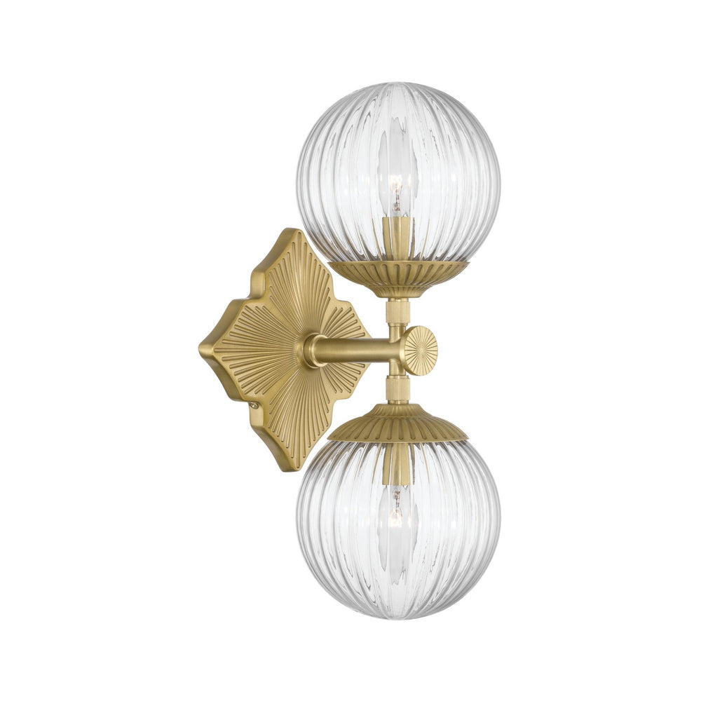 Crystorama - Two Light Wall Sconce - Orly - Aged Brass- Union Lighting Luminaires Decor