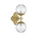 Crystorama - Two Light Wall Sconce - Orly - Aged Brass- Union Lighting Luminaires Decor