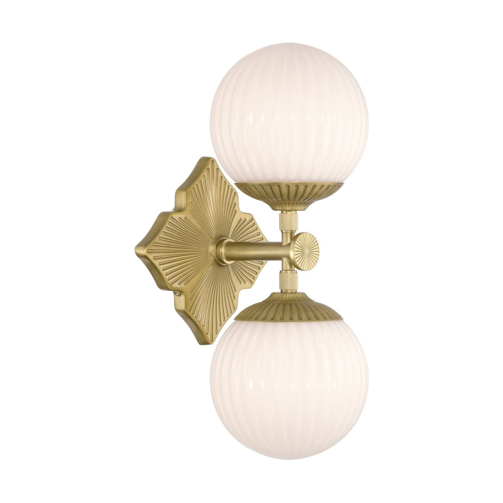 Crystorama - Two Light Wall Sconce - Orly - Aged Brass- Union Lighting Luminaires Decor