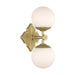Crystorama - Two Light Wall Sconce - Orly - Aged Brass- Union Lighting Luminaires Decor
