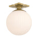 Crystorama - One Light Semi Flush Mount - Orly - Aged Brass- Union Lighting Luminaires Decor