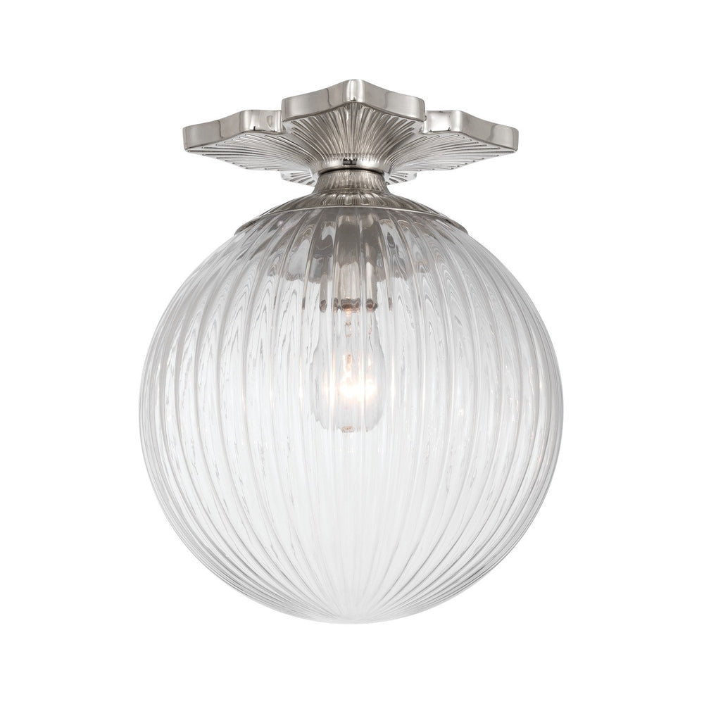 Crystorama - One Light Semi Flush Mount - Orly - Polished Nickel- Union Lighting Luminaires Decor