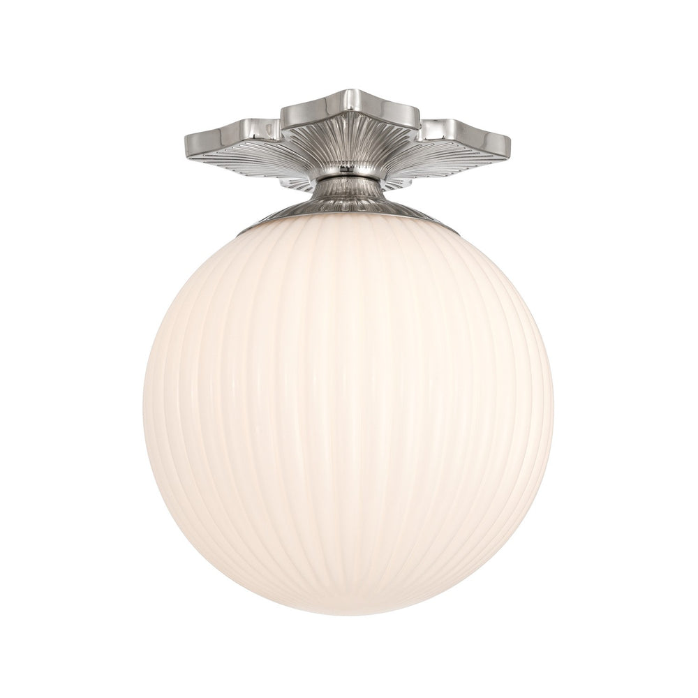 Crystorama - One Light Semi Flush Mount - Orly - Polished Nickel- Union Lighting Luminaires Decor
