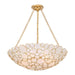 Crystorama - Six Light Chandelier - Palla - Antique Gold- Union Lighting Luminaires Decor