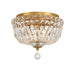 Crystorama - Three Light Flush Mount - Roslyn - Aged Brass- Union Lighting Luminaires Decor