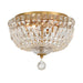 Crystorama - Four Light Flush Mount - Roslyn - Aged Brass- Union Lighting Luminaires Decor