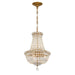 Crystorama - Five Light Chandelier - Roslyn - Aged Brass- Union Lighting Luminaires Decor