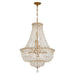 Crystorama - Nine Light Chandelier - Roslyn - Aged Brass- Union Lighting Luminaires Decor