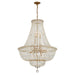 Crystorama - 15 Light Chandelier - Roslyn - Aged Brass- Union Lighting Luminaires Decor