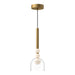Kuzco Canada - LED Pendant - Rise - Brushed Gold/Clear- Union Lighting Luminaires Decor