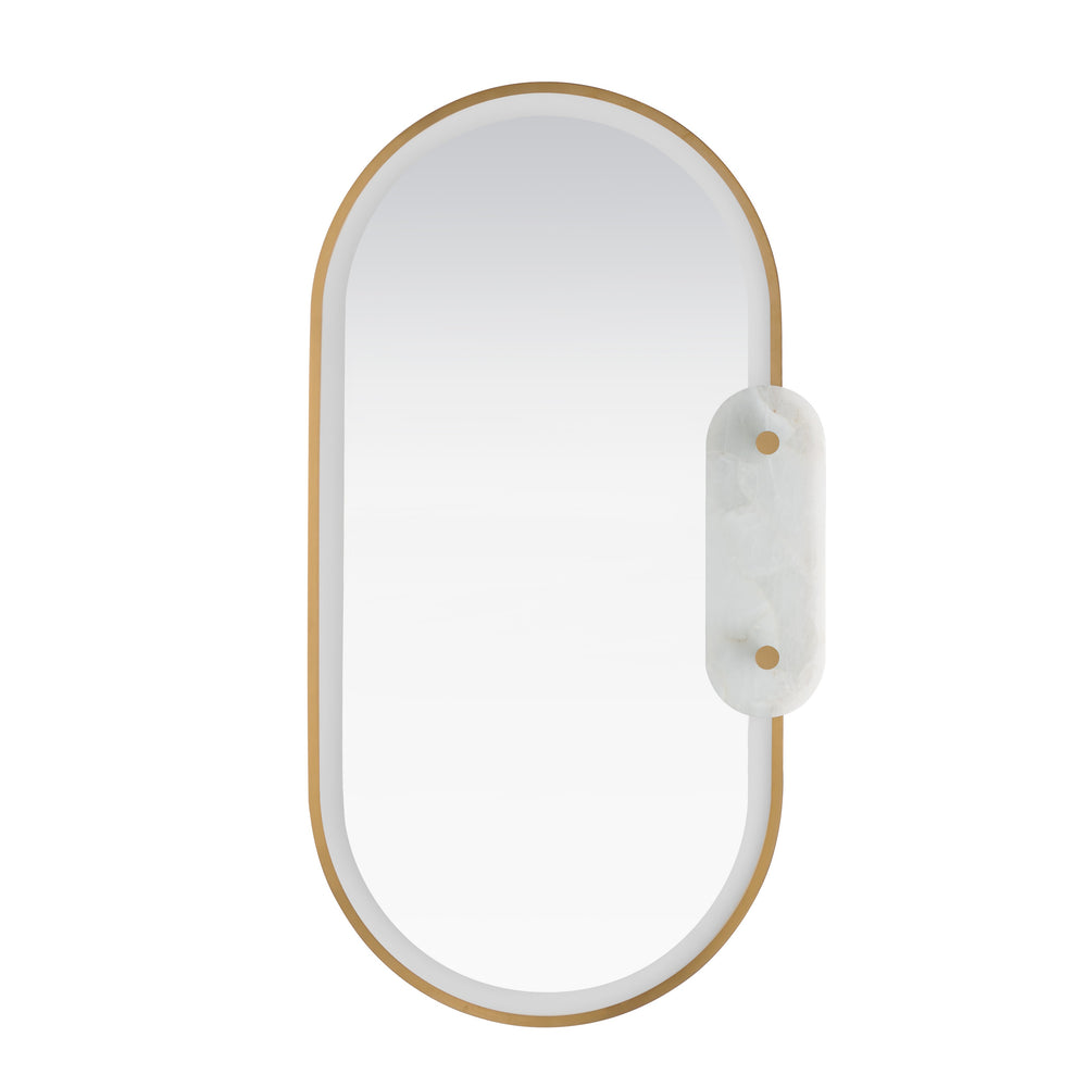 Studio M - LED Mirror - Stonewall - Brushed Champagne- Union Lighting Luminaires Decor