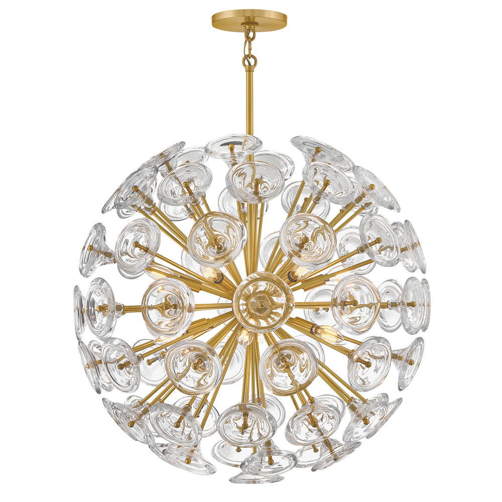 Fredrick Ramond Canada - LED Chandelier - Maya - Unlacquered Brass- Union Lighting Luminaires Decor