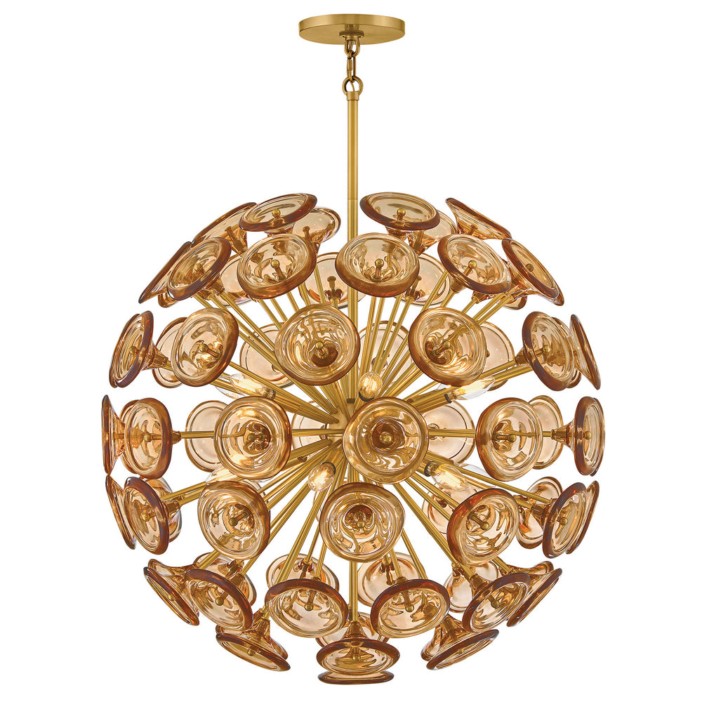 Fredrick Ramond Canada - LED Chandelier - Maya - Unlacquered Brass- Union Lighting Luminaires Decor