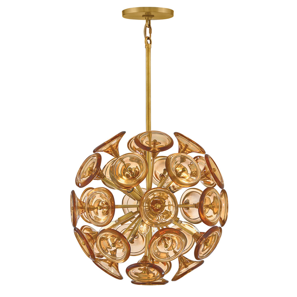 Fredrick Ramond Canada - LED Pendant - Maya - Unlacquered Brass- Union Lighting Luminaires Decor