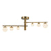 Kuzco Canada - LED Semi-Flush Mount - Cypress - Brushed Gold/Opal Glass- Union Lighting Luminaires Decor