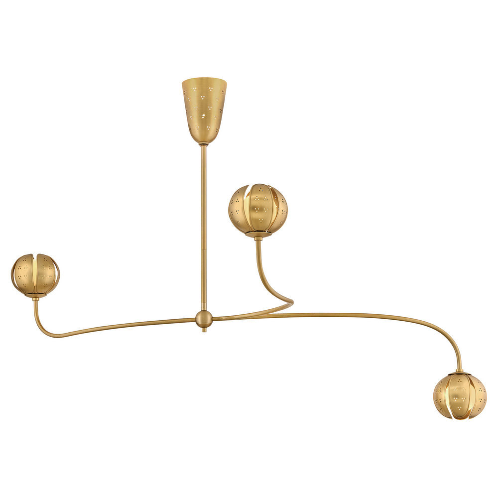 Fredrick Ramond Canada - LED Chandelier - Anthos - Unlacquered Brass- Union Lighting Luminaires Decor