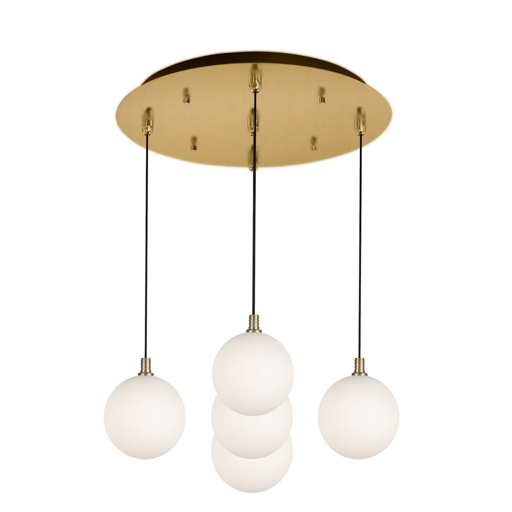 Kuzco Canada - LED Pendant - Bolla - Brushed Gold/Opal Glass- Union Lighting Luminaires Decor