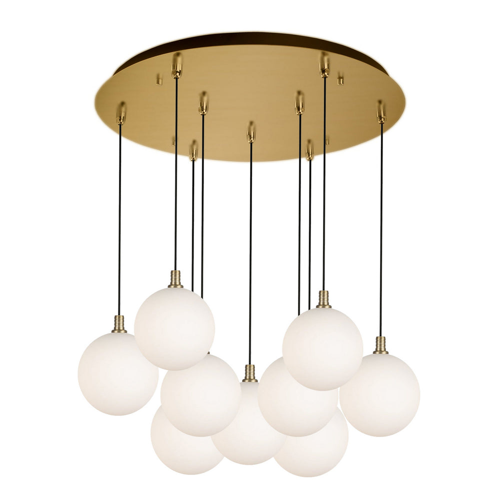 Kuzco Canada - LED Pendant - Bolla - Brushed Gold/Opal Glass- Union Lighting Luminaires Decor