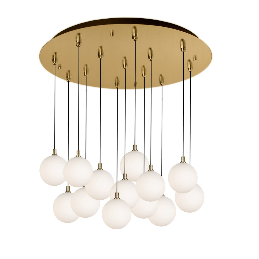Kuzco Canada - LED Pendant - Bolla - Brushed Gold/Opal Glass- Union Lighting Luminaires Decor