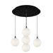 Kuzco Canada - LED Pendant - Bolla - Black/Opal Glass- Union Lighting Luminaires Decor