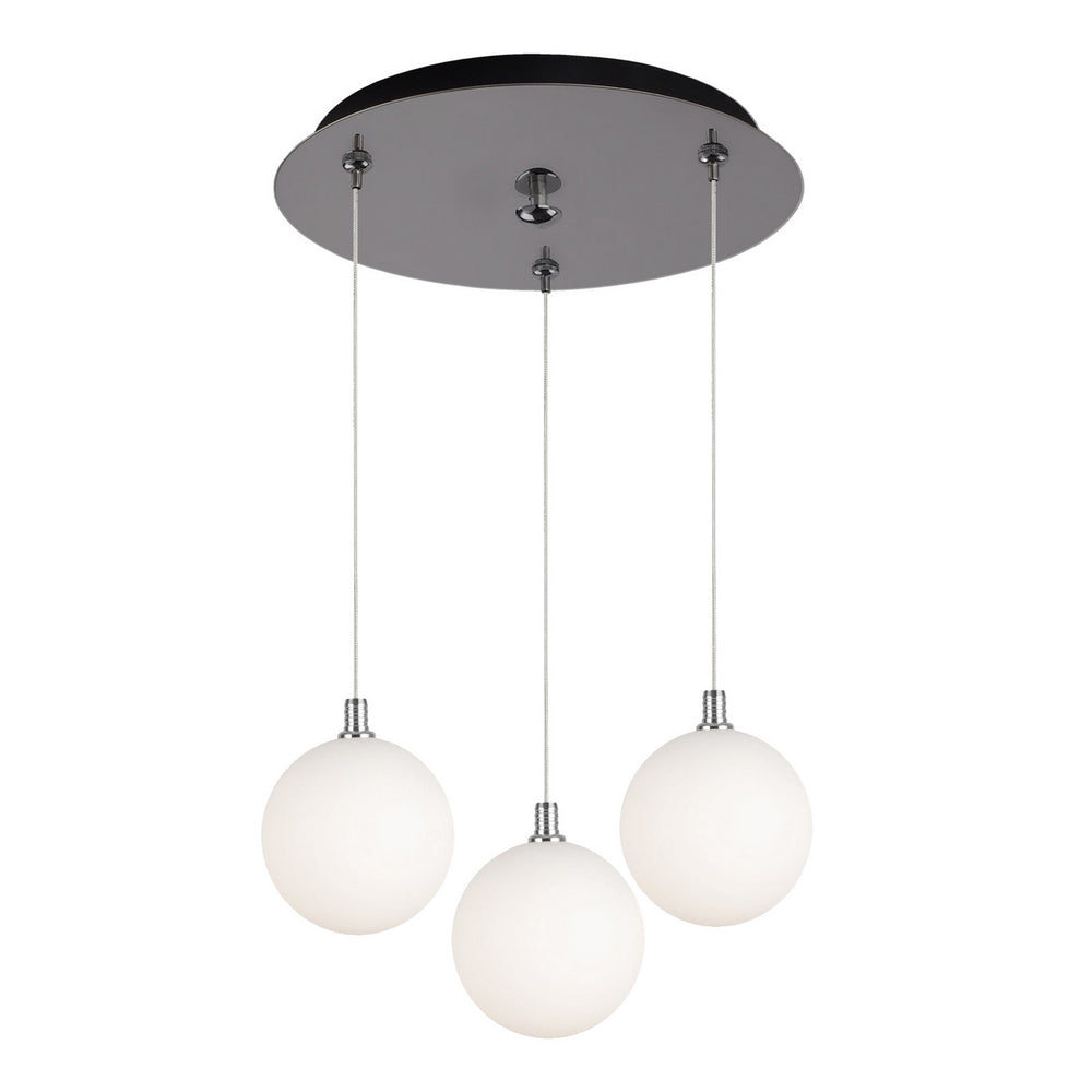 Kuzco Canada - LED Pendant - Bolla - Chrome/Opal Glass- Union Lighting Luminaires Decor