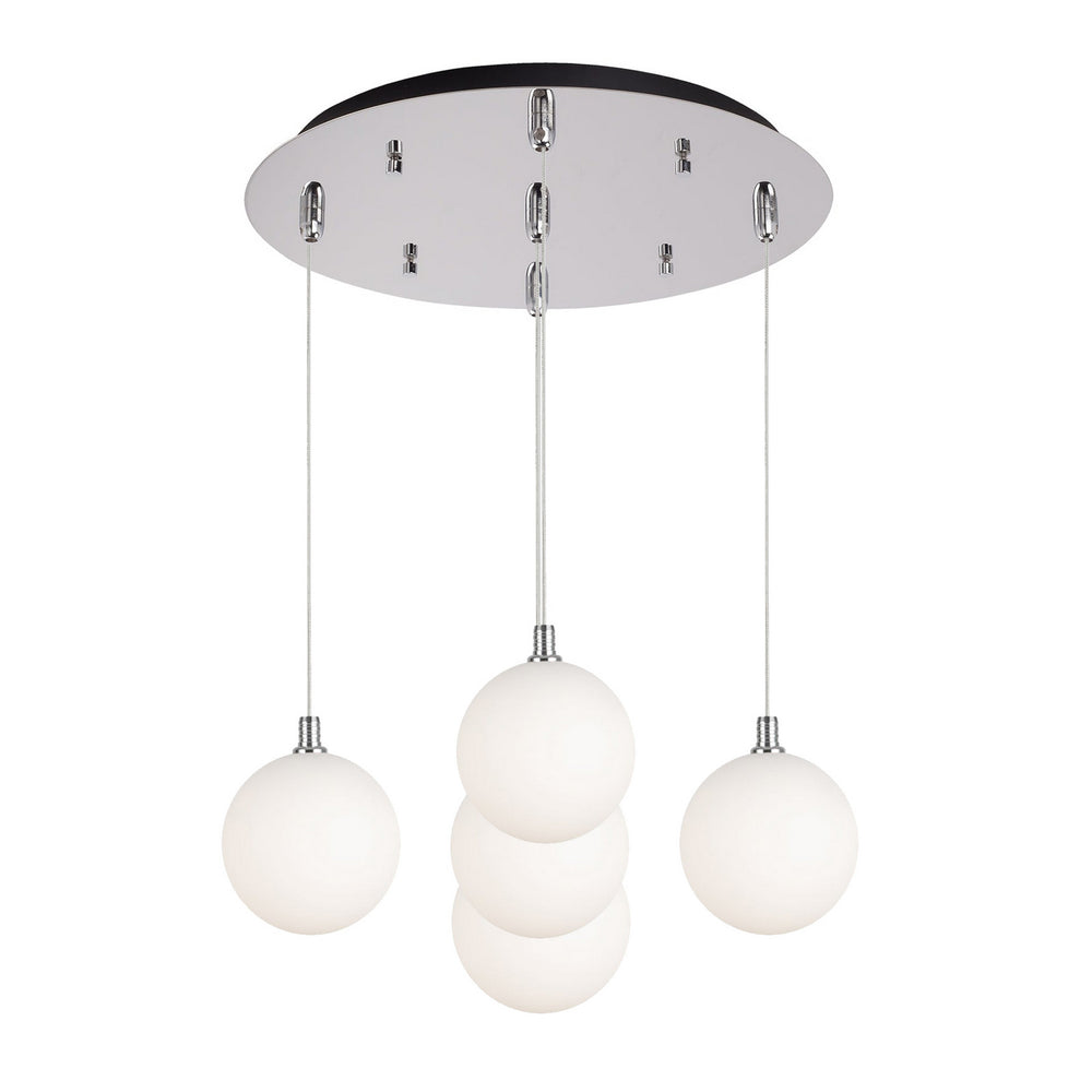 Kuzco Canada - LED Pendant - Bolla - Chrome/Opal Glass- Union Lighting Luminaires Decor
