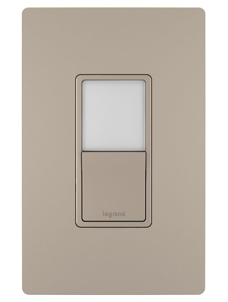 Legrand Canada - Single Pole/3-Way Switch with Night Light - Nickel- Union Lighting Luminaires Decor