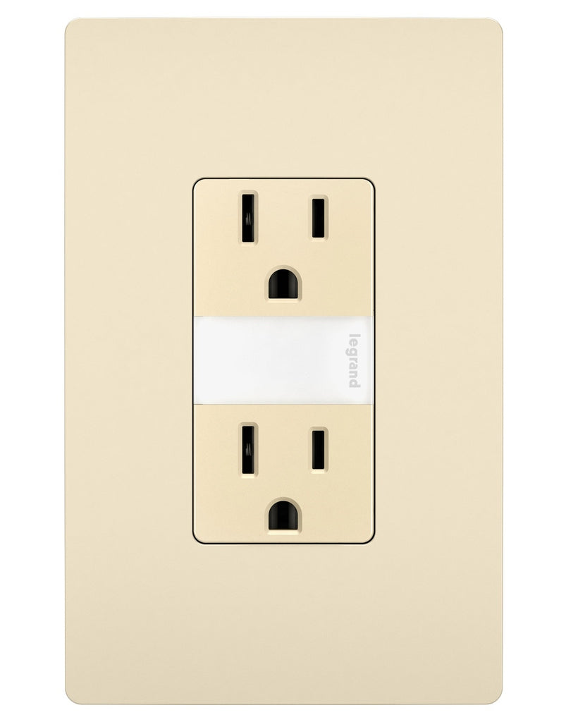 Legrand Canada - 15A Tamper-Resistant Outlet with Night Light - Light Almond- Union Lighting Luminaires Decor