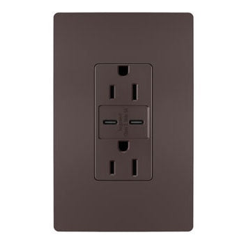 Legrand Canada - 15A Tamper-Resistant Ultra-Fast USB Type C/C Outlet - Dark Bronze- Union Lighting Luminaires Decor